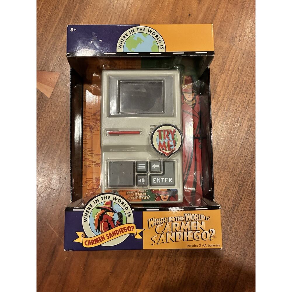 Where in The World Is Carmen Sandiego Handheld Electronic Game Basic SEALED